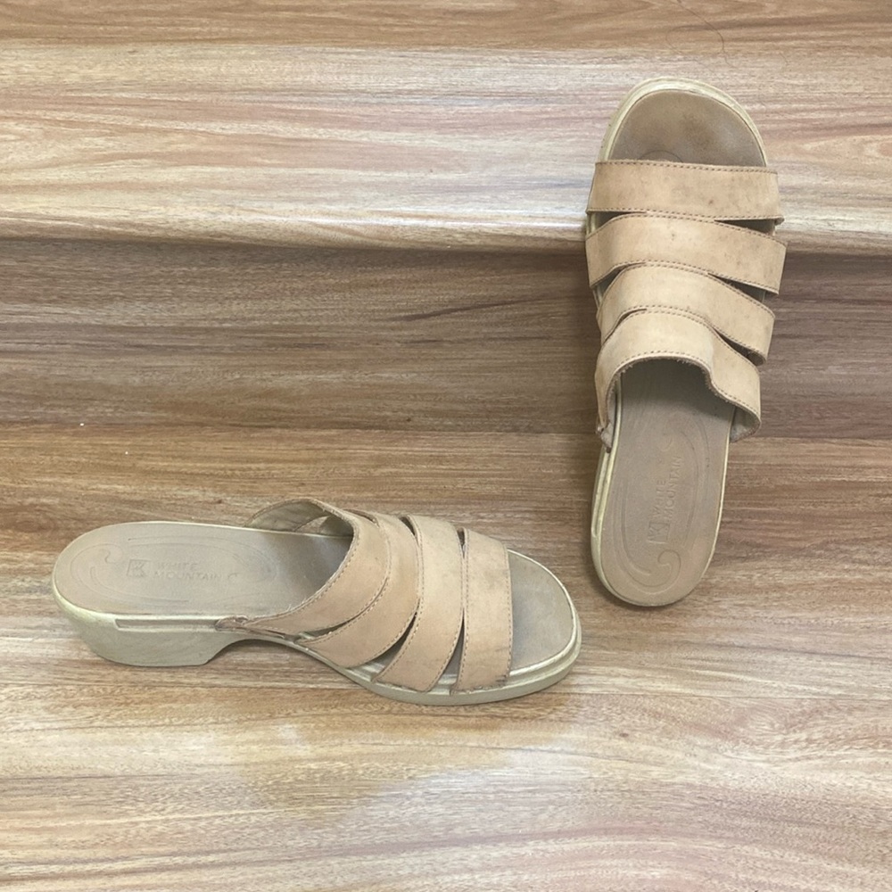 White Mountain GENIE Brown Clogs Sandals size 9M - Picture 2 of 10